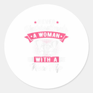Sticker Rond Funny Hip Remplacement Hip Récupération