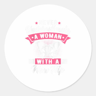 Sticker Rond Funny Hip Remplacement Hip Récupération