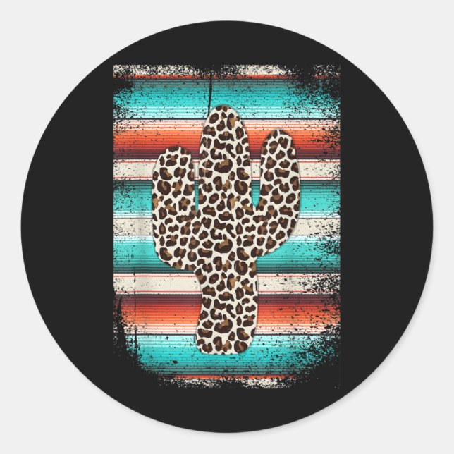 Sticker Rond Funny Leopard (Devant)