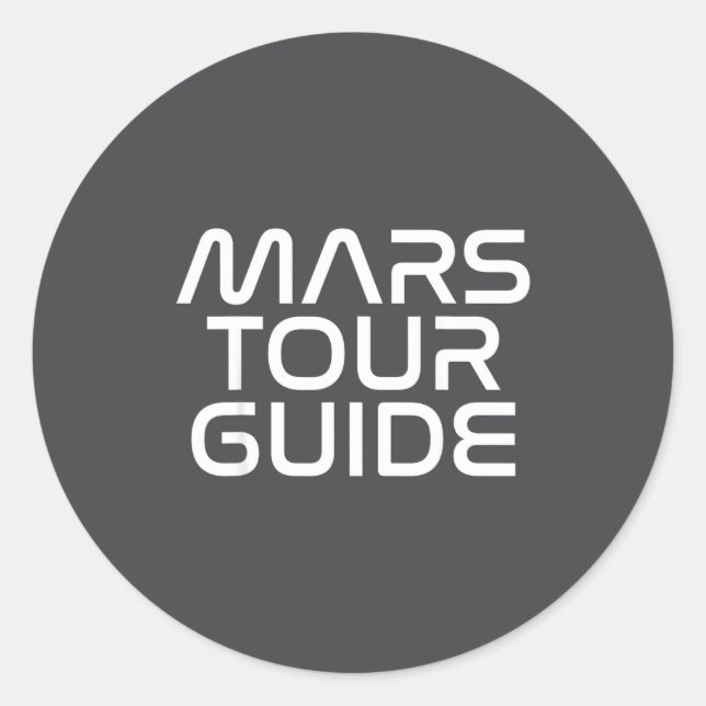 Sticker Rond Funny Mars Birthday Gift Mens Womens Joke Quote Da (Devant)