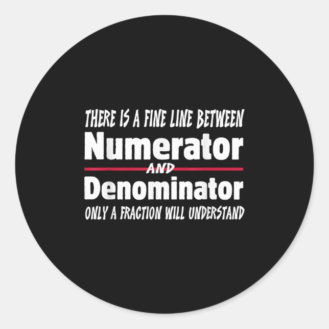 Sticker Rond Funny Math Teacher Joke Men Women Fun Student Quot (Devant)