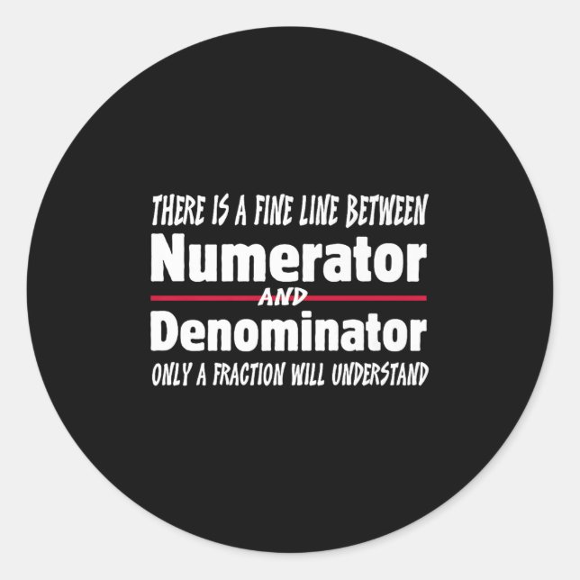 Sticker Rond Funny Math Teacher Joke Men Women Fun Student Quot (Devant)