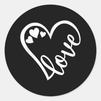 Sticker Rond Funny Mimi Coeur pour grand-mère Fête des mères Fe