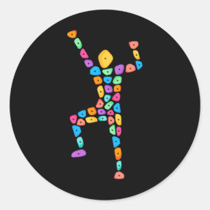 Sticker Rond Funny Mountain Escalade Bouldering Girls Boys