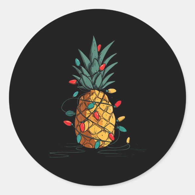 Sticker Rond Funny Ne Christmas Graphics Lights Lover  (Devant)