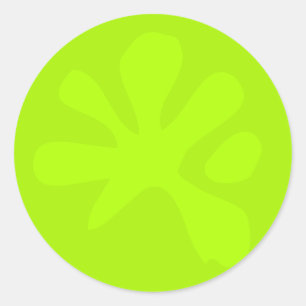 Sticker Rond Funny néon vert slime graphique moderne amusant en