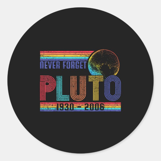 Sticker Rond Funny Never Forget Memorial Space Science Astronom (Devant)
