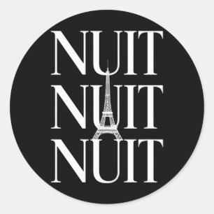 Sticker Rond Funny Nuit