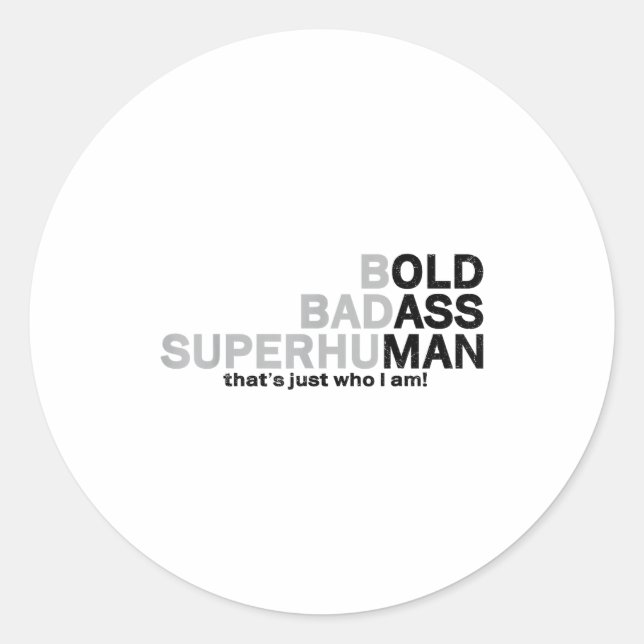 Sticker Rond Funny Old Man Saying Gag Dad Grandpa Husband Fathe (Devant)