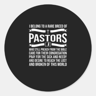 Sticker Rond Funny Pastor Appreciation Venin Christian Preacher