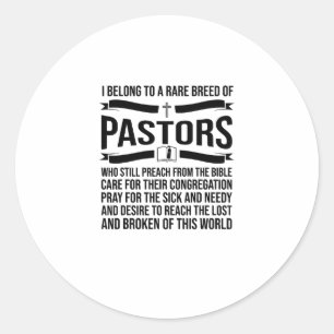 Sticker Rond Funny Pastor Appreciation Venin Christian Preacher