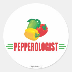 Sticker Rond Funny Peppers