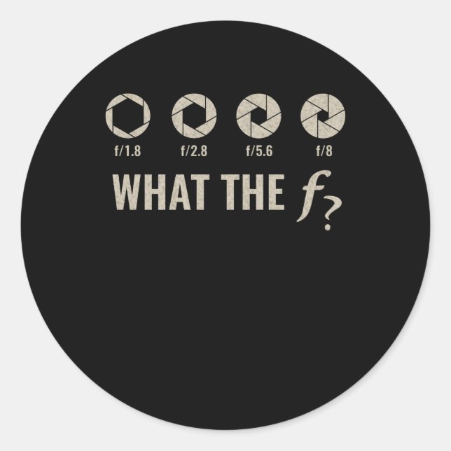 Sticker Rond Funny Photographe (Devant)