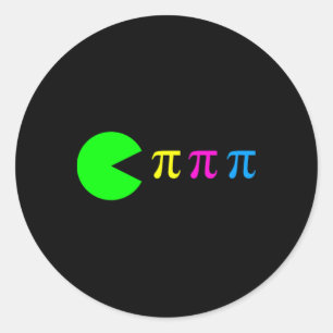 Sticker Rond Funny Pi Day Math Science Ate Pi Symbole Couleur