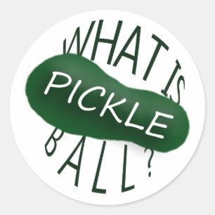 Sticker Rond Funny Pickleball