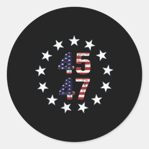 Sticker Rond Funny Qr President Trump Dance Code