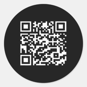 Sticker Rond Funny Qr President Trump Dance Code