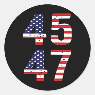 Sticker Rond Funny Qr President Trump Dance Scan Me Code (on