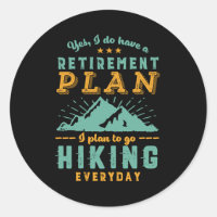 Funny Retraité Plan de retraite de randonnée Rando