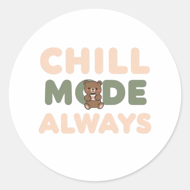 Sticker Rond Funny Retro Lazy Day Saying (Devant)