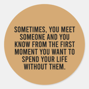 Sticker Rond Funny Sarcastic Introvert Humour Dire