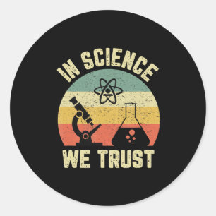 Sticker Rond Funny Science Chemise Physique Biologie Don En Sci