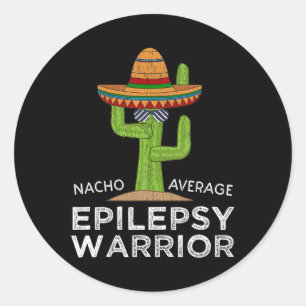 Sticker Rond Funny Sensibilisation Epilepsy Warrior