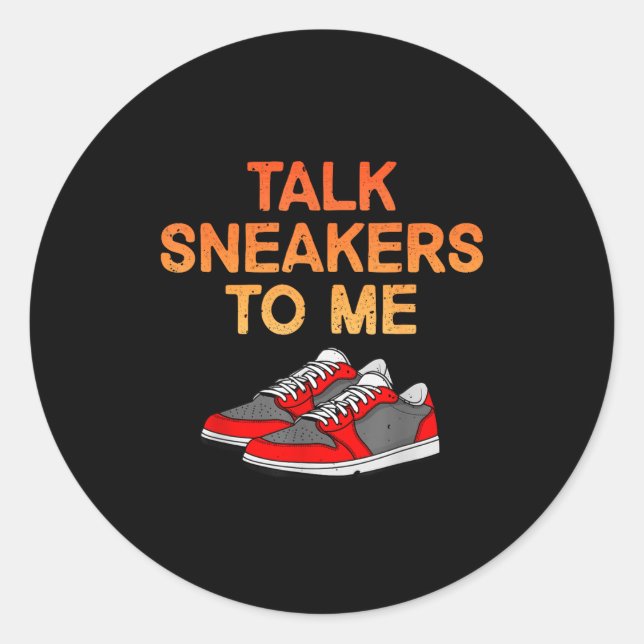 Sticker Rond Funny Sneaker Design For Men Women Scute Ss Cute S (Devant)