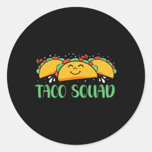 Sticker Rond Funny Taco Squad Cinco De Mayo Hommes Et Femmes