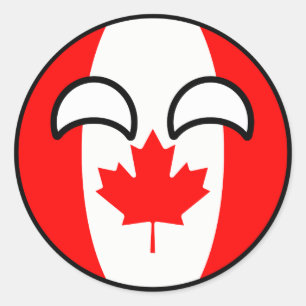 Sticker Rond Funny Trending Geeky Canada Camptryball