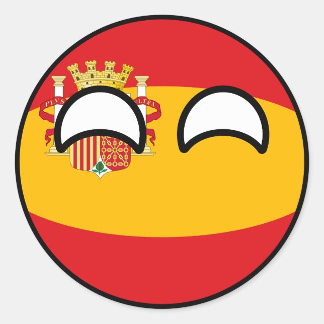 Sticker Rond Funny Trending Geeky Espagne Country (Devant)