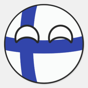 Sticker Rond Funny Trending Geeky Finlande Country