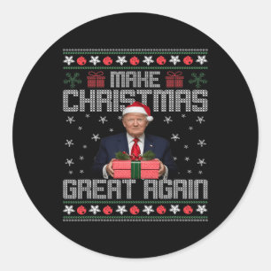 Sticker Rond Funny Trump 2024