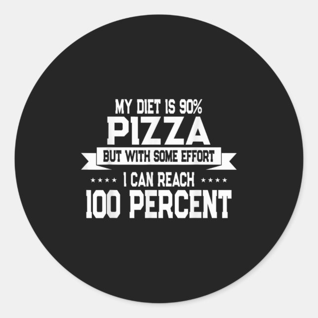 Sticker Rond Funny Zza Lover New Years Resolution Quote  (Devant)