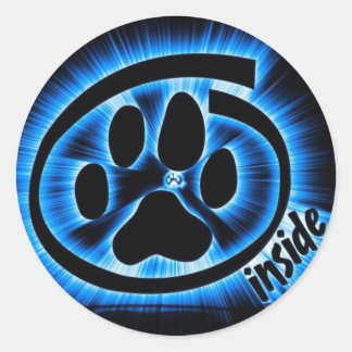 Sticker Rond Furry