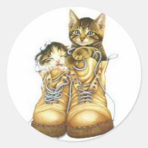 Sticker Rond "'Furry Friends'