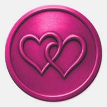 Fuschia Two Hearts Intertwined Wedding