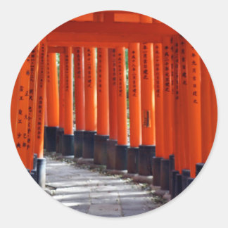 Sticker Rond Fushimi Inari Taisha, Kyoto Attractions - Japon