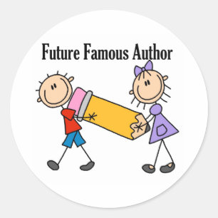 Sticker Rond Futur auteur célèbre