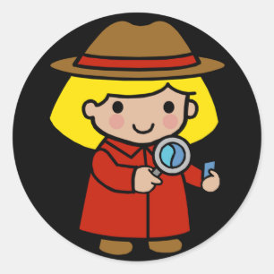 Sticker Rond Futur détective / criminalistique / P.I.