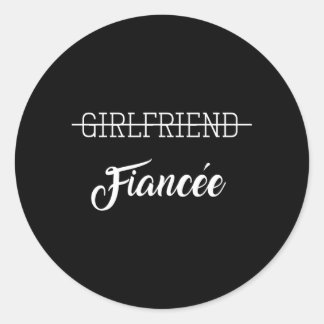 Sticker Rond Futur drôle des femmes engagées dans l'engagement