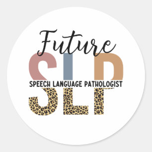 Sticker Rond Futur Empreinte de léopard Pathologiste du discour