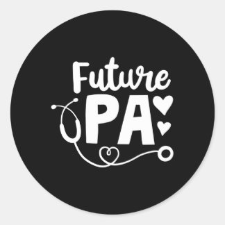 Sticker Rond Futur étudiant adjoint en médecine Pa
