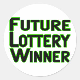 Sticker Rond Futur gagnant de loterie