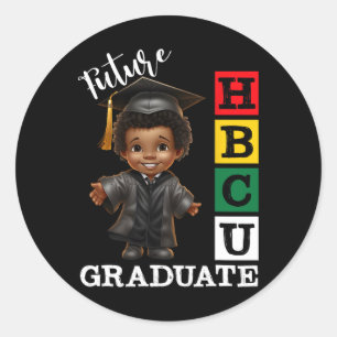Sticker Rond Futur Hbcu Collèges Diplômés Noir Histoire Noire