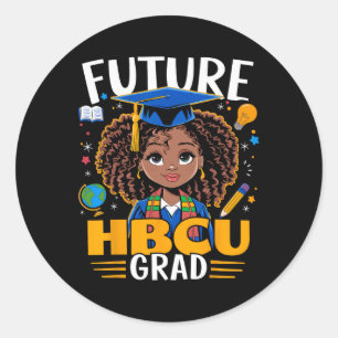 Sticker Rond Futur Hbcu Grad Black Girl Graduation Hbcu