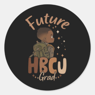 Sticker Rond Futur Hbcu Grad Histoire Noire Mois Garçon Graduat