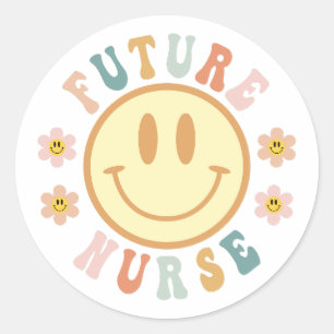 Sticker Rond Futur infirmier, École de soins infirmiers, Cadeau