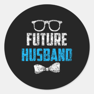 Sticker Rond Futur Mari Bachelor Parti Mariage Groom Dit