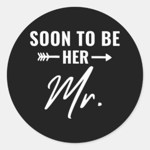 Sticker Rond Futur mari futur époux fiancé de Mme